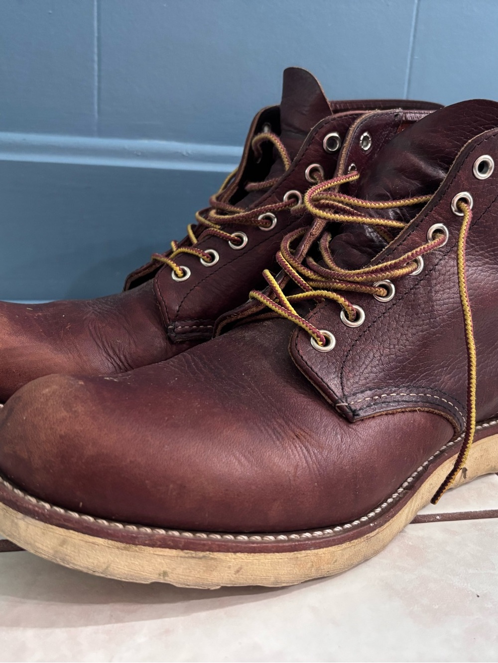 Red Wing Shoes Men's Dark Brown Leather Work Boots